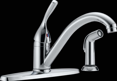 Single Handle Pull-Out Kitchen Faucet in. . Delta kitchen faucet
